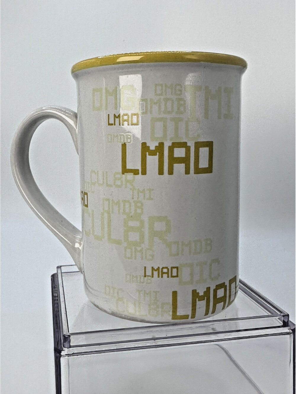 LMAO Coffee Large Mug Cup by Gibson Brands White/Yellow